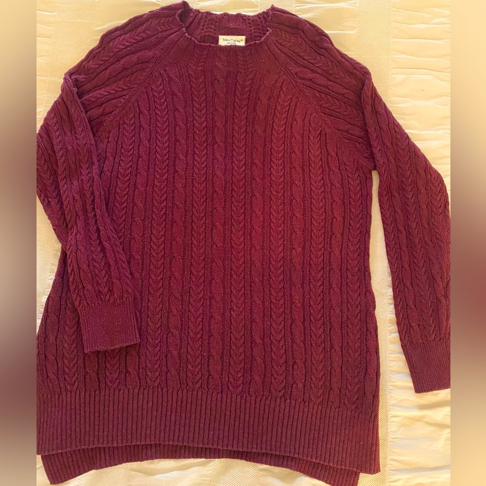 Oversized cable/knit sweater S